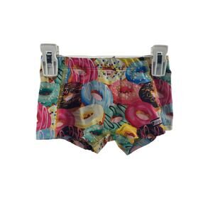 Crazy Pants Girls' Donut Print Athletic Bike Shorts Youth Size Small